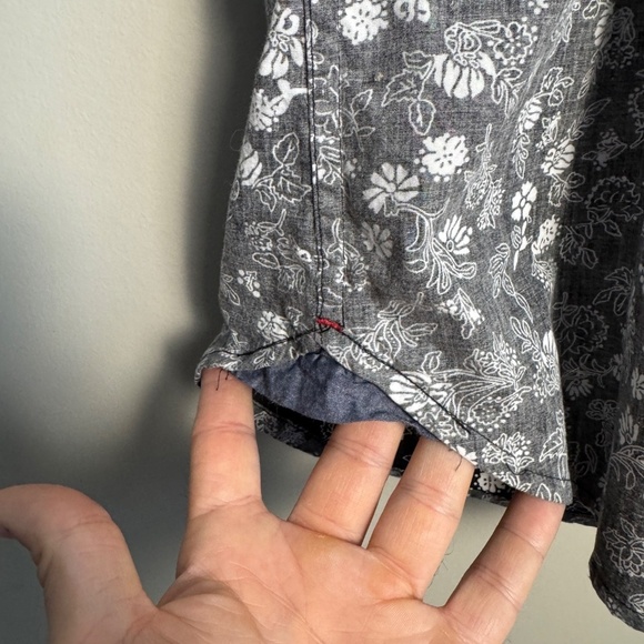 MBX Denim Wear Men's Slim Fit Inside-Out Short Sleeve Button Up Shirt Size Large - Picture 6 of 15